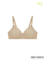 Sabina เสื้อชั้นใน Invisible Wire (ไม่มีโครง) รุ่น Function Bra รหัส SBO1300 สีเนื้อเข้ม