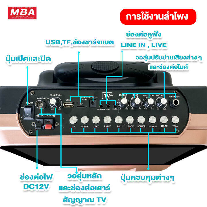 sunelec-ตู้ลำโพงล้อลาก-10นิ้ว-รุ่น-s-90-กำลังขับ100w-ลำโพงคาราโอเกะ-พร้อมไมค์ลอยคู่-มีจอled-ลำโพงบลูทูธ