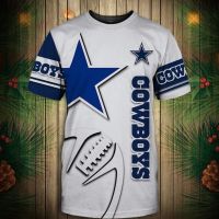 2022   Summer Mens Casual Round Short Sleeve 3d Digital Printed Nfl Football Team Full Jersey T-shirt