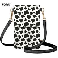 《 CYUCHEN KK 》 Women 39; S Touch ScreenPurse Black AndCow PrintLightweight PuCrossbody Shoulder CellPouch