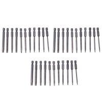 33Pcs 75mm Magnetic S2 Steel Screwdriver Bits Hex Torx Head T6/T7/T8/T9/T10/T15/T20/T25/T27/T30/T40