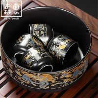 SENDIAN Ceramic Tea Wash Chinese Style High Temperature Resistant Material Tea Set Bowl 2021 New Office Home Kitchen Accessories