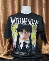 เสื้อยืดคอกลม ลาย WEDNESDAY