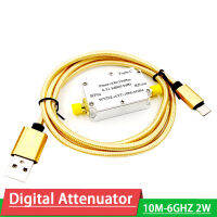 ATT 10M-6GHZ 2W ตัวลดทอนสัญญาณดิจิตอลขั้นตอน0.5DB 0-31.5ช่วง CNC สำหรับเครื่องรับวิทยุ HAM หากกำลัง TYPE-C ความถี่