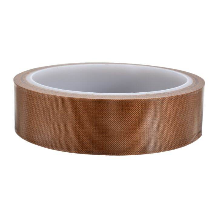 new-10m-brown-ptfe-tape-high-temperature-heat-resistant-adhesive-insulation-tape-low-friction-safe-tape-25mm-width-adhesives-tape