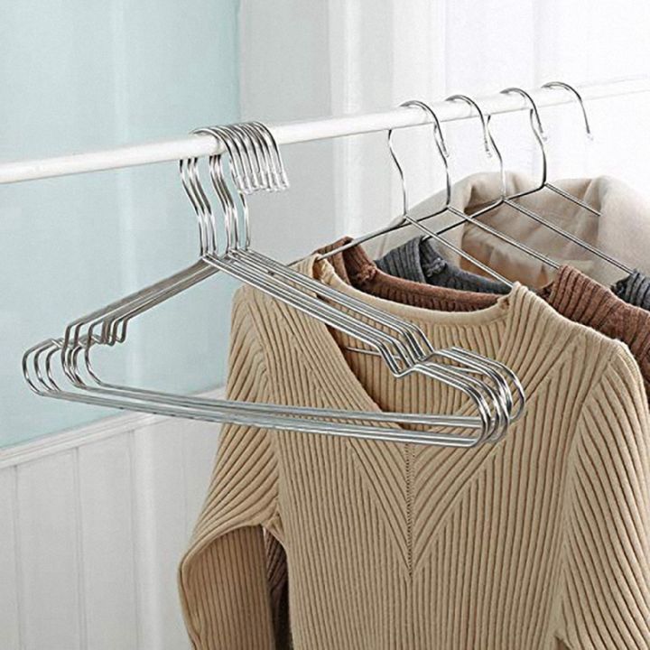 hangers-stainless-steel-40-cm-40pcs-hangers-for-clothes-standard-notched-hanger-space-saving
