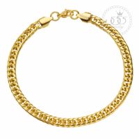 รุ่นขายดี ?555jewelry สร้อยข้อมือ สแตนเลสสตีล สร้อยข้อมือแฟชั่น ลาย Cuban link chain รุ่น MNC-BR493-B (BR25)