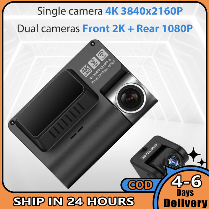 v55-dash-cam-4k-พร้อมหน้าจอ-ultra-clear-parking-monitor-เทปคู่-wifi-gps-driving-recorder-wi-fi-car-camera