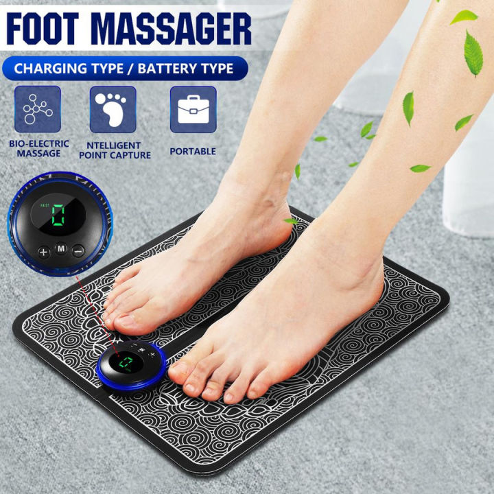 Alat Pijat Kaki Ems Foot Massager Elektrik Terapi Powered Electric 6 Mode Relax Lazada Indonesia 3369