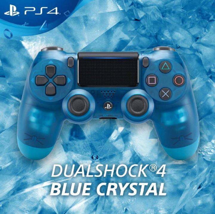 crystal blue playstation 4 controller