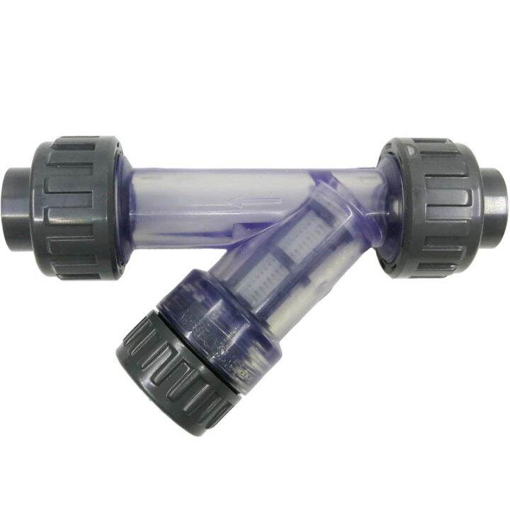 2 Dn50 Id 63mm Pvc Plastic Inline Y Strainer Filter 20 Mesh For Water