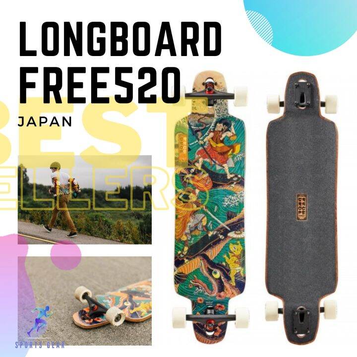 [สินค้าพร้อมส่ง] OXELO ลองบอร์ด FREE 520 JAPAN NO SIZE SKATEBOARD