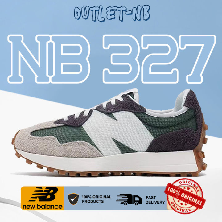 OUTLET Original New Balance 327 Series Sneakers Purple and White Shoes ...