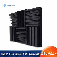 [COD][จัดส่งฟรี]24Pcs Studio Acoustic Foam Panels Soundproof Sponge Drum KTV Room Absorption Treatment Polyurethane Wall Sound Foam Pad