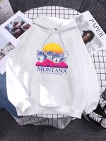 American City Montana Wolf Women Hoody Creativity Soft Sportswears Casual Aesthetic Streetwear Aesthetic Personality Pullovers Size Xxs-4Xl