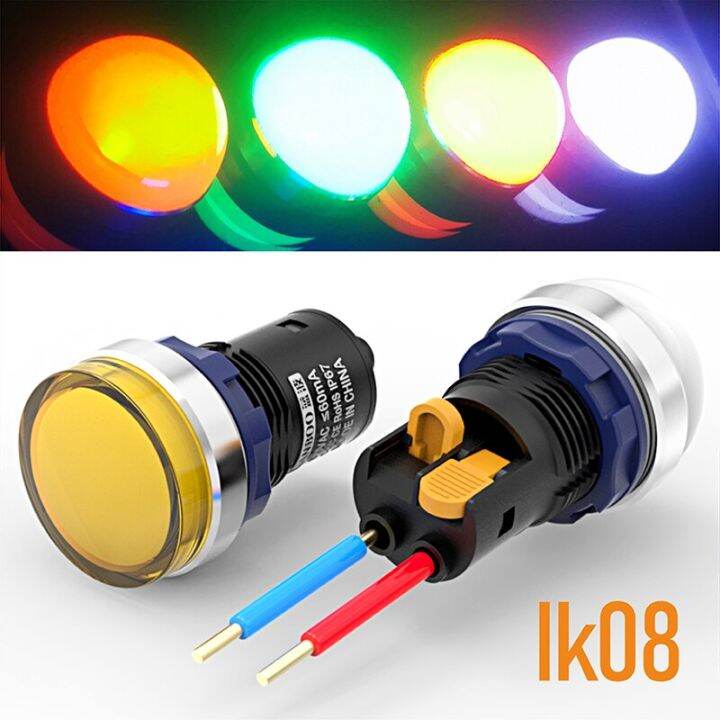 windoo-ปลั๊กรวดเร็วเชื่อมต่ออย่างรวดเร็วกันน้ำ-ip68โลหะไฟ-led12v-โคมไฟแสดงสัญญาณ24v-220v-สีแดงสีเขียวสีฟ้าสีเหลืองแฟกเตอร์