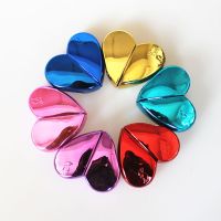 6 Colors 25ml Heart Shaped Glass Perfume Bottles Portable Spray Atomizer Refillable Cosmetics Bottle Small Sample Sub-bottle