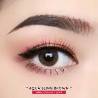 คอนแทคเลนส์ Wink Lens Aqua Bling(Gray,Brown) ค่าสายตา 0.00 ถึง -10.00