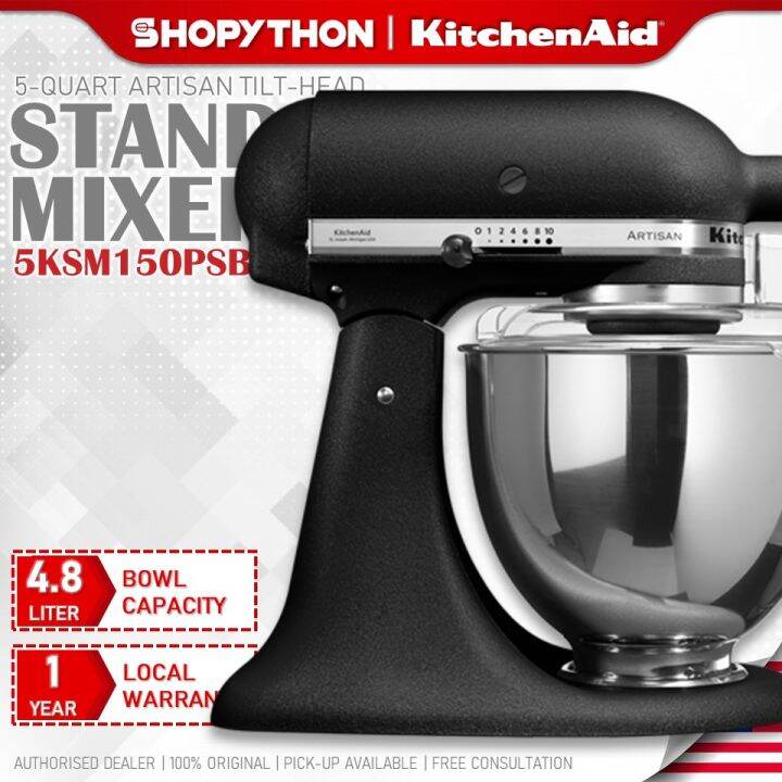 KITCHENAID 5Quart Artisan TiltHead Stand Mixer 5KSM150PSBBK Cast