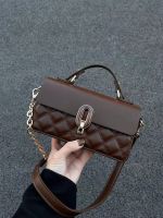 2023 New Fashion Brown Checker Handbag Commuter Work One Shoulder Crossbody Bag Cross Body Shoulder Bags