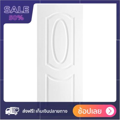 ประตูภายนอกUPVC AZLE ET-02 70X200 ซม. สีขาว ไม่เจาะ ฟรี ของแถม