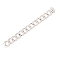 SWAN - Pave Chain Bracelet สร้อยข้อมือโซ่ สร้อยข้อมือเงินแท้ ฝังเพชรคิวบิกเซอร์โคเนีย cubic zirconia