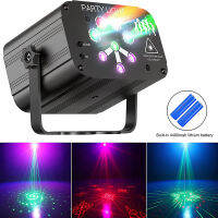 Mini Party Light 128 Patterns Stage Projector Light Sound &amp; Remote Control Disco Lights for Home Bar Show HA