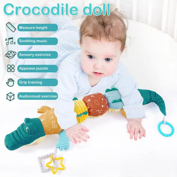 Baby Musical Crocodile Stuffed Animal Toys Infant Soft Caterpillar