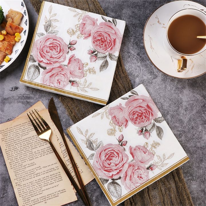 cw-10-20pcs-33cm-pink-decoupage-paper-napkins-floral-serviette-tissues-tableware-wedding-xmas