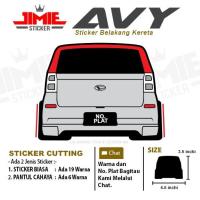 （Kvs auto parts）สติกเกอร์ Kereta Belakang Viva Avy ที่กำหนดเอง Warna dan No. Plat