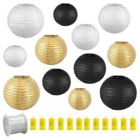 Paper Lanterns Decorative Paper Lanterns with Lights Party Supplies for Wedding Graduation Anniversary Birthday Party