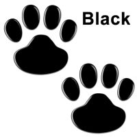 2PcsSet 3D Animal Dog Cat Bear Foot Prints Car Sticker Cool Design Paw Footprint Decal Car Stickers Silver Red Black Golden