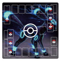 Pokemon PTCG Mew Grookey Genga Animation Characters Double Table Mat Battle Mat คลาสสิกอะนิเมะการ์ดสะสมของเล่น Gift