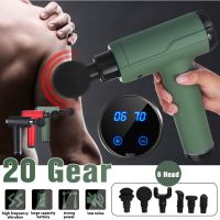 3200r/min 20 Gears LCD Muscle Massage Guns Sport Therapy Massager Body Relaxation Pain Relief Slimming Shaping