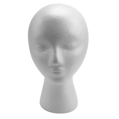 27.5 x 52cm Dummy / mannequin head Female Foam(Polystyrene) Exhibitor for cap, headphones, hair accessories and wigs Woman Mannequin Foam