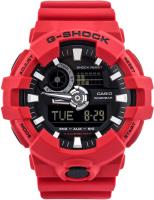 Casio G-Shock ใหม่ GA-700สีแดงเรซิ่นวงนาฬิกา GA700-4A GA-700-4ADR GA-700-4A สำหรับ U Nisex