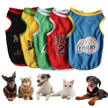 Opets XXL-7XLSummer Dog Clothes Breathable Basketball Jersey Pet