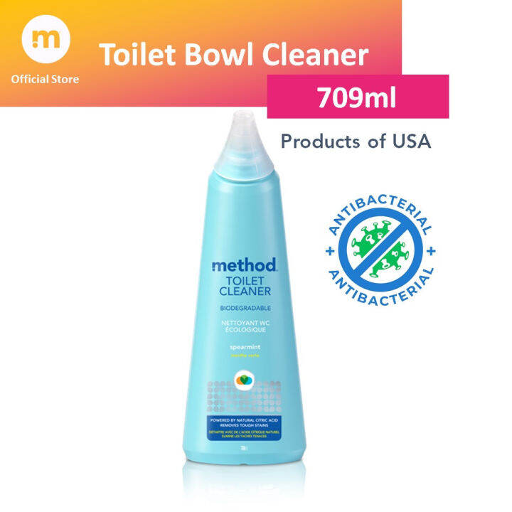 METHOD ANTIBACTERIAL TOILET BOWL CLEANER 709ML SPEARMINT Lazada