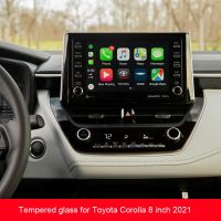 กระจกเทมเปอร์สติกเกอร์ฟิล์มป้องกันหน้าจอ LCD นำทางรถยนต์ Toyota Corolla 2021 2022,ใหม่