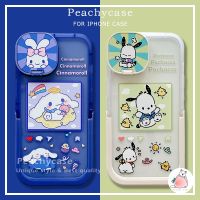 เคสโทรศัพท์มือถือ TPU แบบนิ่ม ลายการ์ตูน Cinnamoroll น่ารัก มีป็อบอัพกระจก สําหรับ  14 13 12 Pro Max 11 Xr Xs Max X