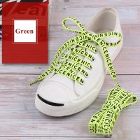 1 Pair 2021 New Letter NICE Printed Laces 1CM Width 120cm Length Casual Canvas Printing Shoe Laces Sneakers shoelaces