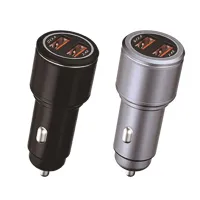 Car Charger 12V-24V Fast Charge Dual Port USB QC3.0อะแดปเตอร์ไฟแช็กสำหรับ Cellphone