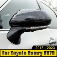 ฝาครอบฝาผ้าคลุมกระจกมองหลังรถยนต์ ABS เคสกระจกมองข้างประตูสำหรับ Toyota Camry XV70อุปกรณ์เสริม2018-2021 2022 2023