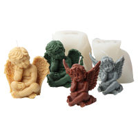 3D Mould Plaster New Candle Mold Wings DIY Decor Lovely Ornaments Silicone Little Hold Angel