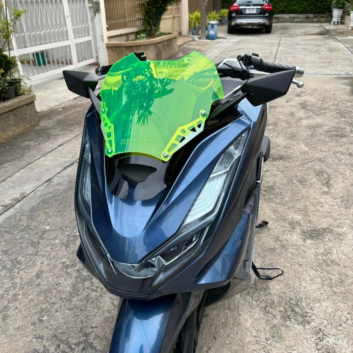 ชิวpcx160cc-ปี2021-แถมกระจกฟรี-ทรงซิ่ง-ชิวสองขั้น-เจาะชิวให้แล้ว-ชิวแต่ง-ของแต่pcx-ชิวหน้าpcx-honda-pcx160-windshield-motocycle-honda-pcx-2021-2023-pcx160