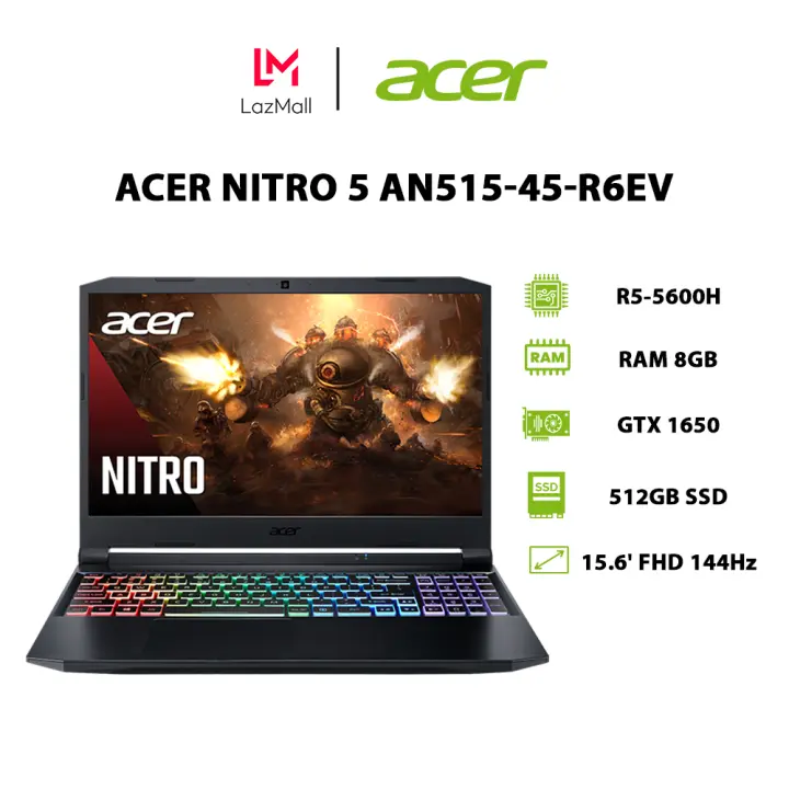 Laptop Acer Nitro 5 AN515-45-R6EV (R5-5600H | 8GB | 512GB | GeForce® GTX 1650 4GB | 15.6′ FHD 144Hz | Win 11) – ACER ,SKU : 1662975088_VNAMZ-7353834593 >>>🇻🇳 Top1Vietnam 🛒>>> lazada.vn 🇻🇳🇻🇳🇻🇳🛒🛍🛒