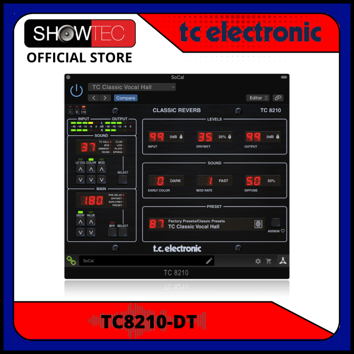 TC ELECTRONIC TC8210 NATIVE / TC8210DT Classic Mixing Reverb Plugin