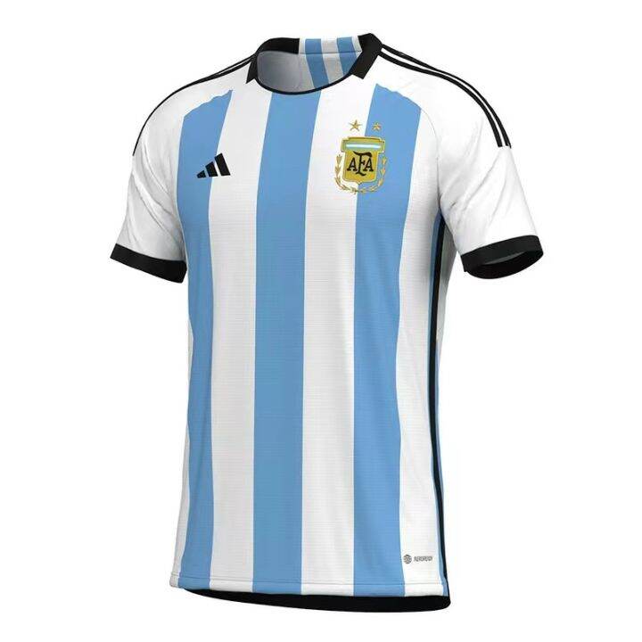 : Men's Short Sleeve Round Neck Argentina Soccer Jersey