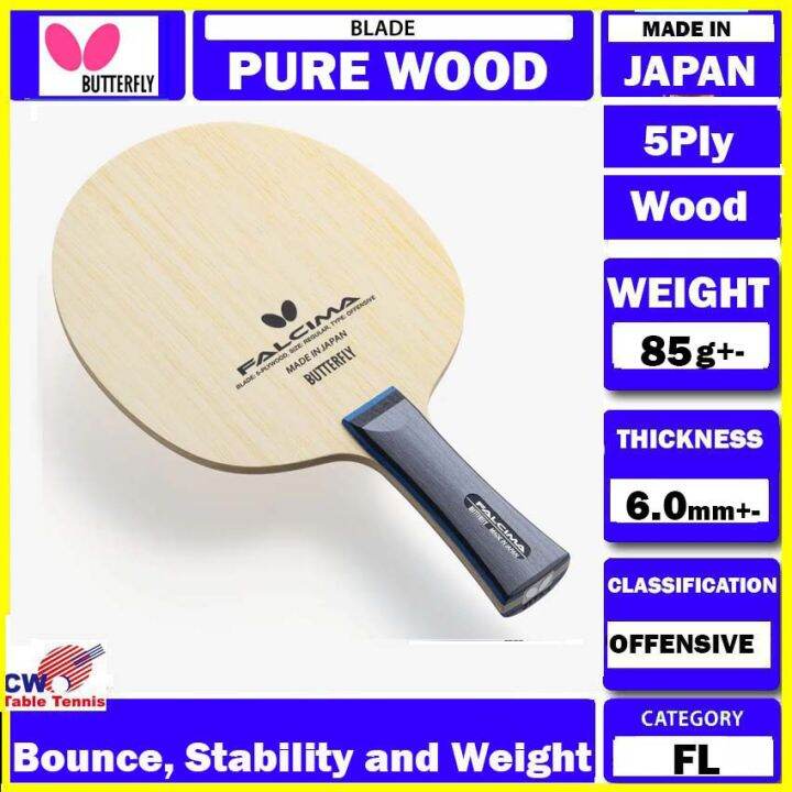 Butterfly Falcima Table Tennis Blade - Blades From Tees Sport UK