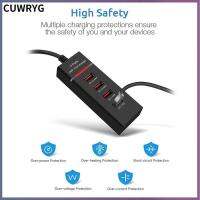 CUWRYG ที่ชาร์จเร็วสำหรับเดินทางปลั๊ก4 USB ที่ชาร์จ USB เครื่องชาร์จพอร์ต USB ติดผนังช่องจ่ายไฟไฟฟ้า